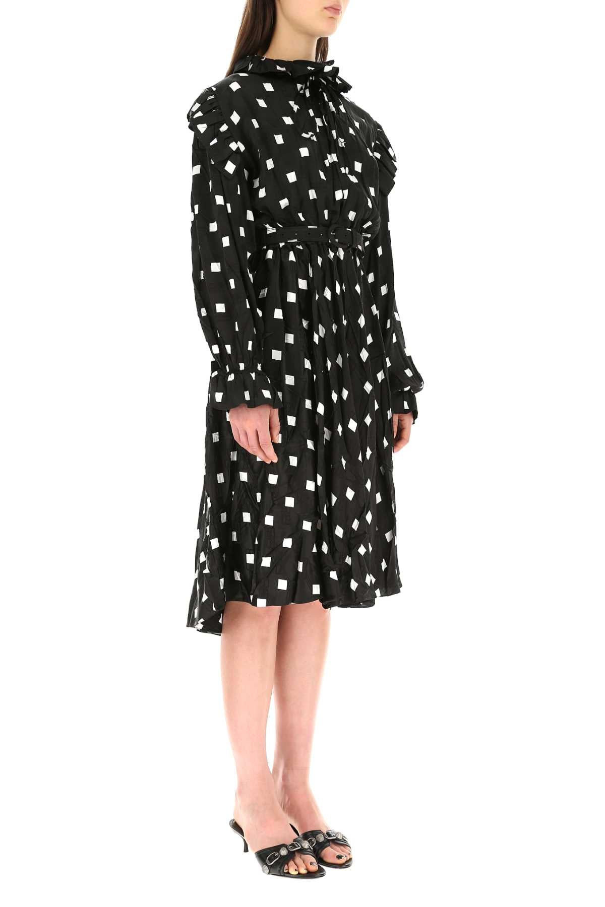 Balenciaga Women Embroidered Satin Dress - 3