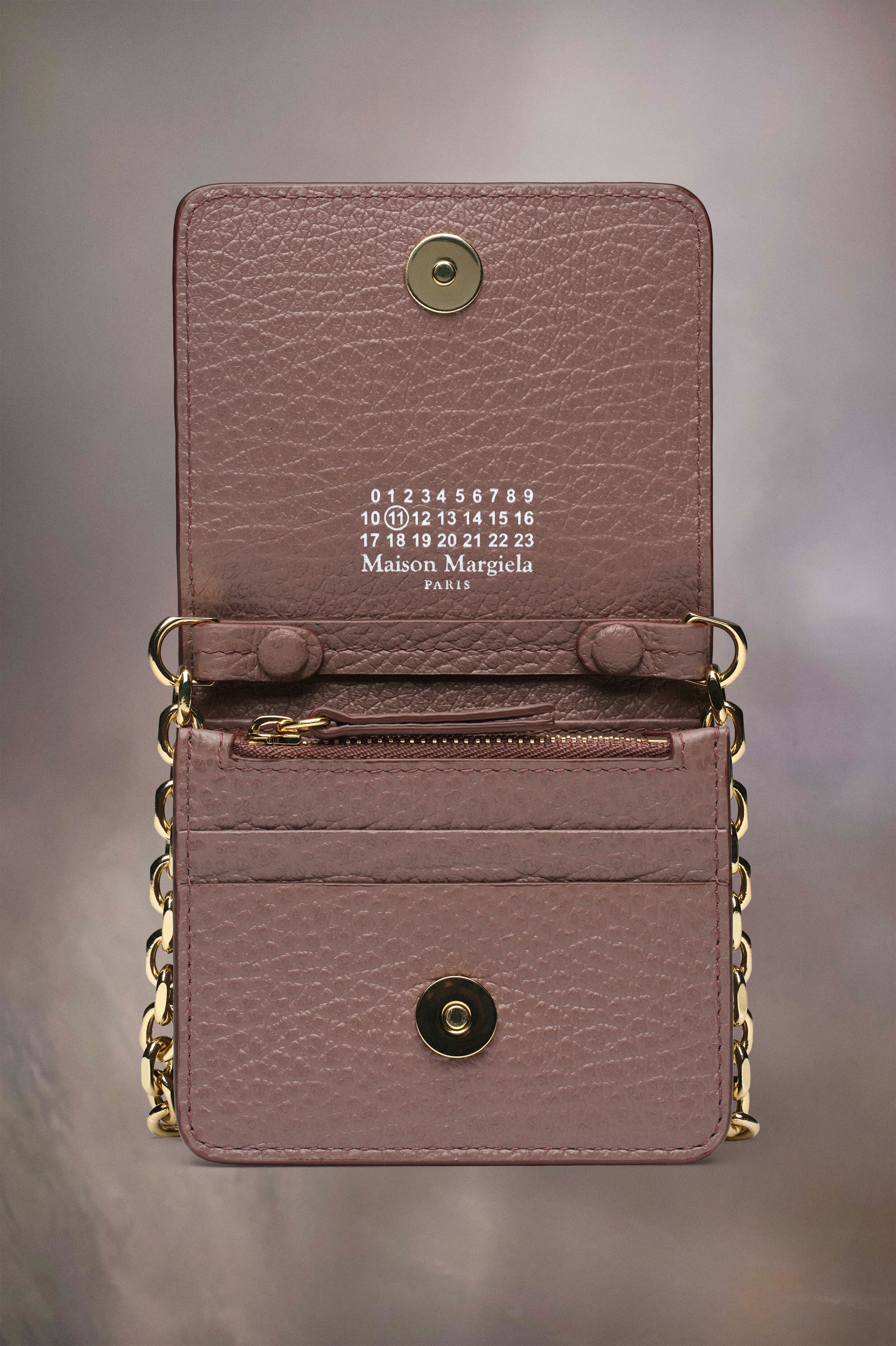 Chain leather small wallet - 3