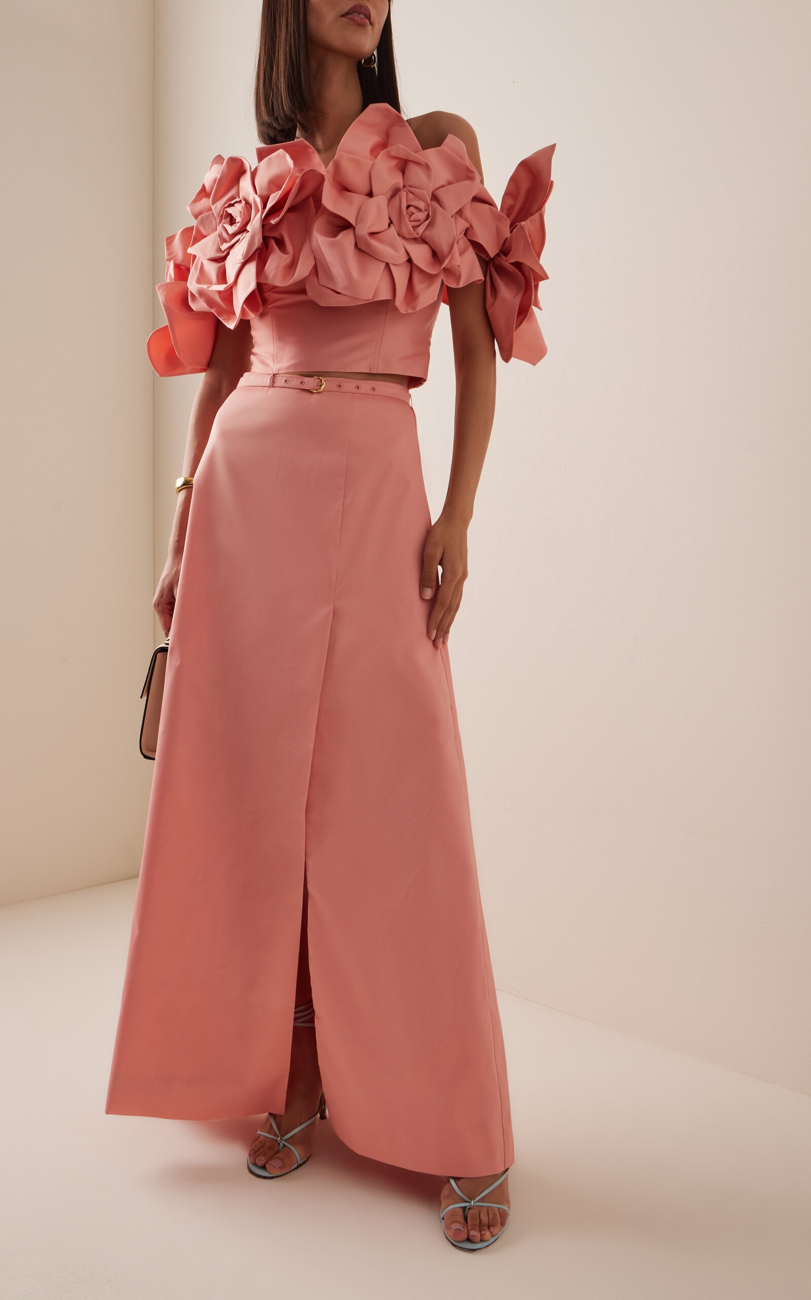 Etta Taffeta Maxi Skirt pink - 2