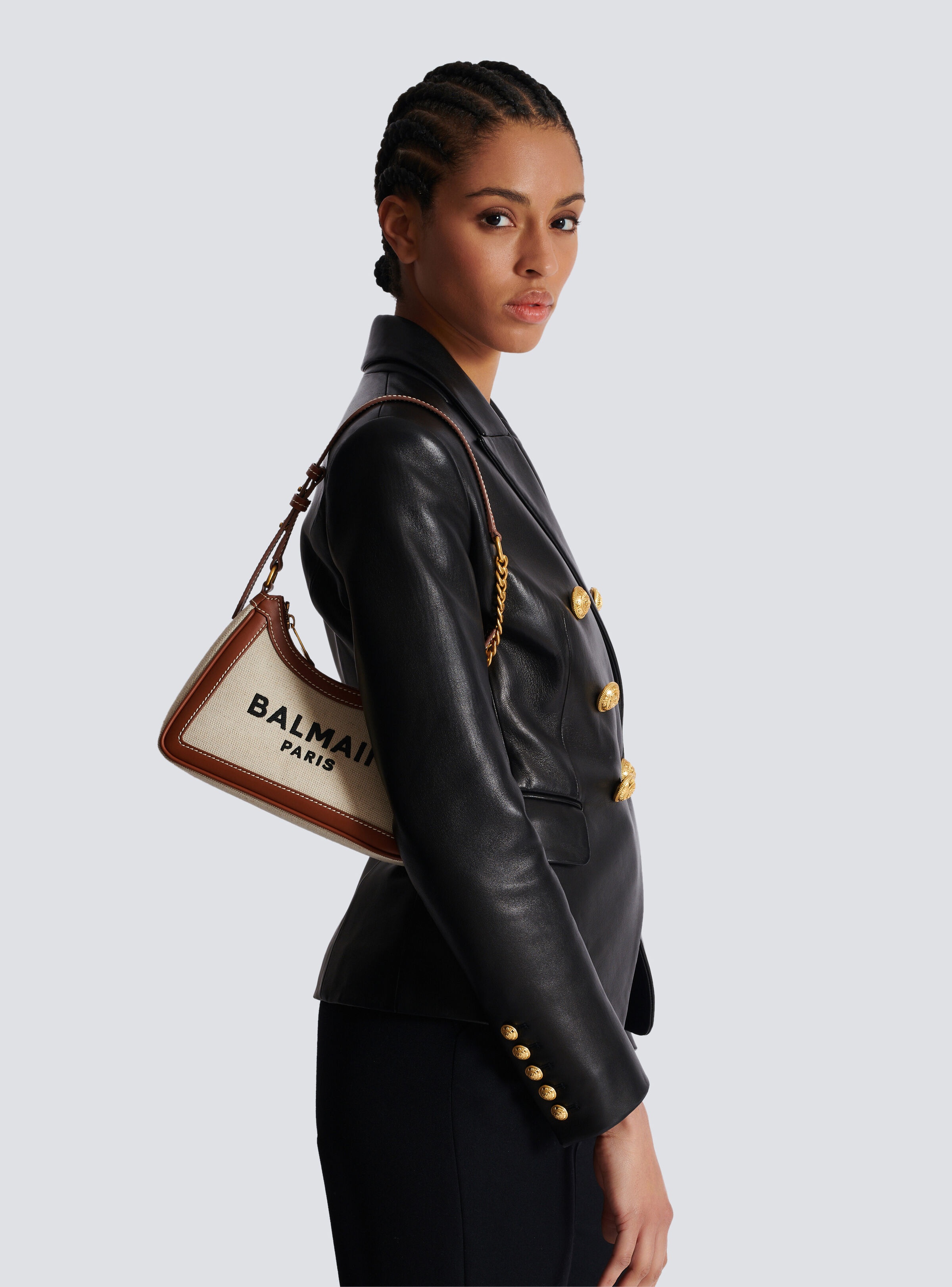 B-Army canvas bag with leather inserts - 8