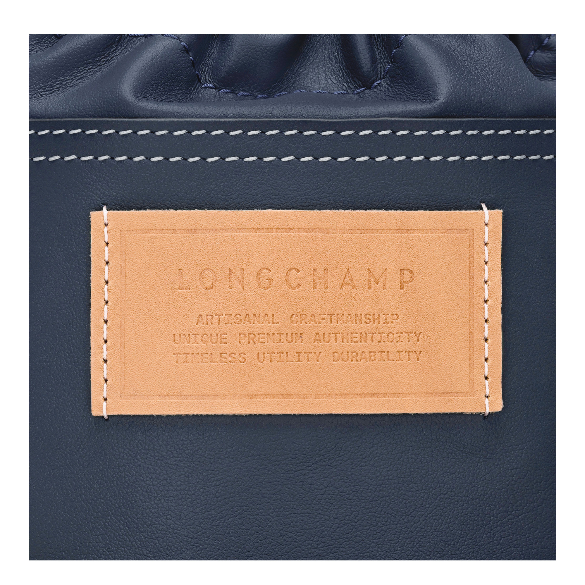 Le Pliage Xtra XS Bucket bag Navy - Leather - 6