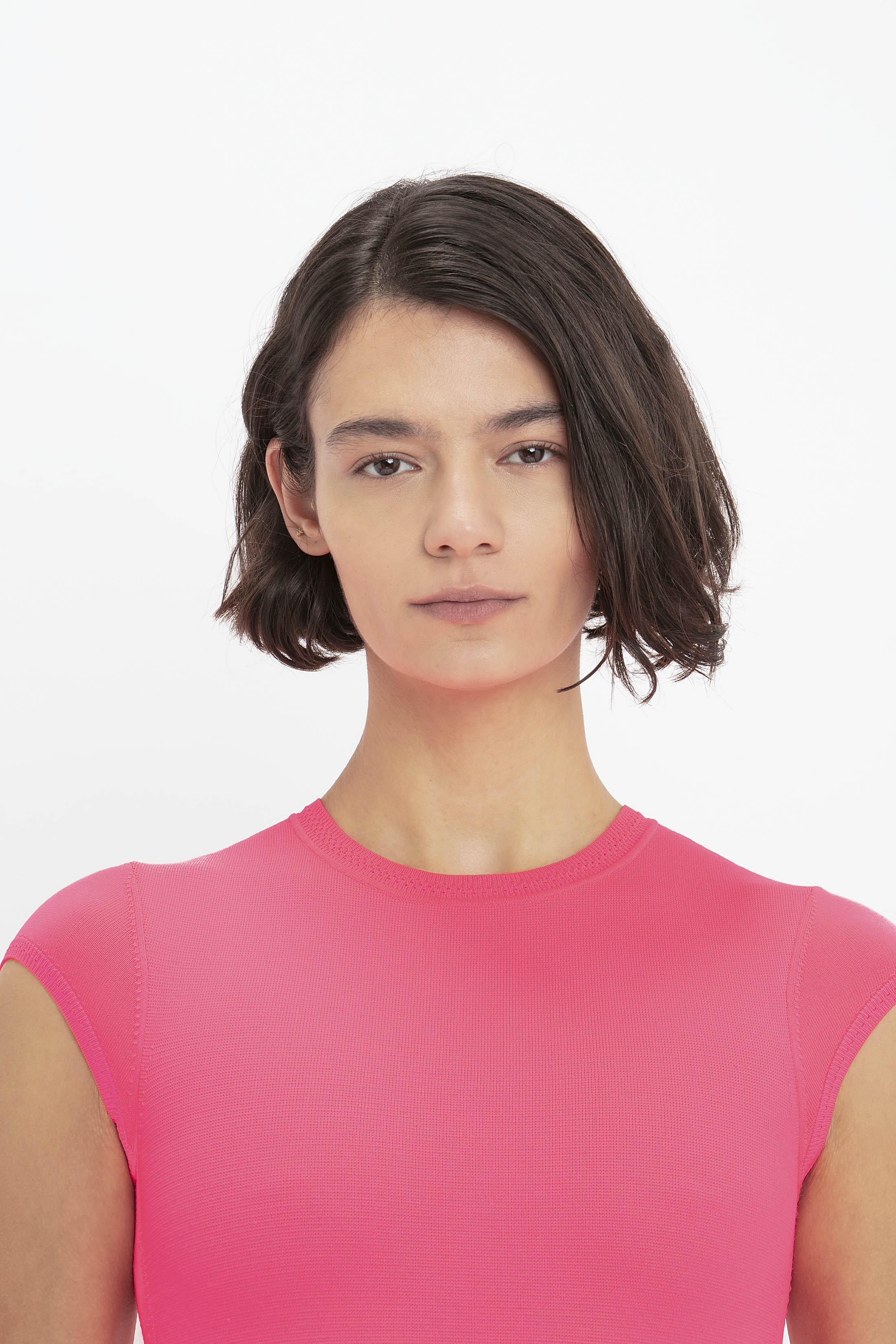 VB Body Compact Cap Sleeve Mini Dress In Pink - 4