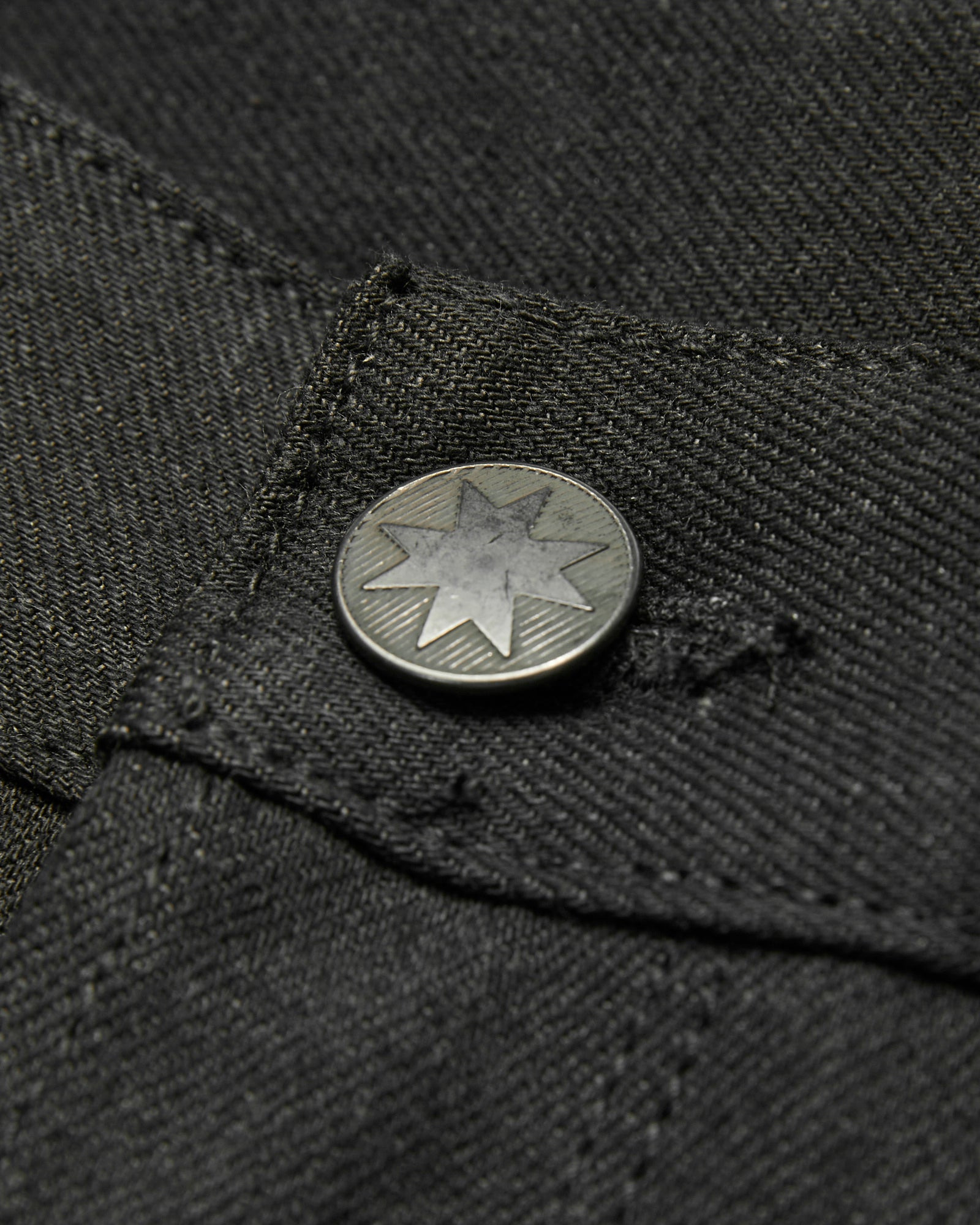"Portola" 14.25oz Black Grey Selvedge Denim - Tapered Fit - 6