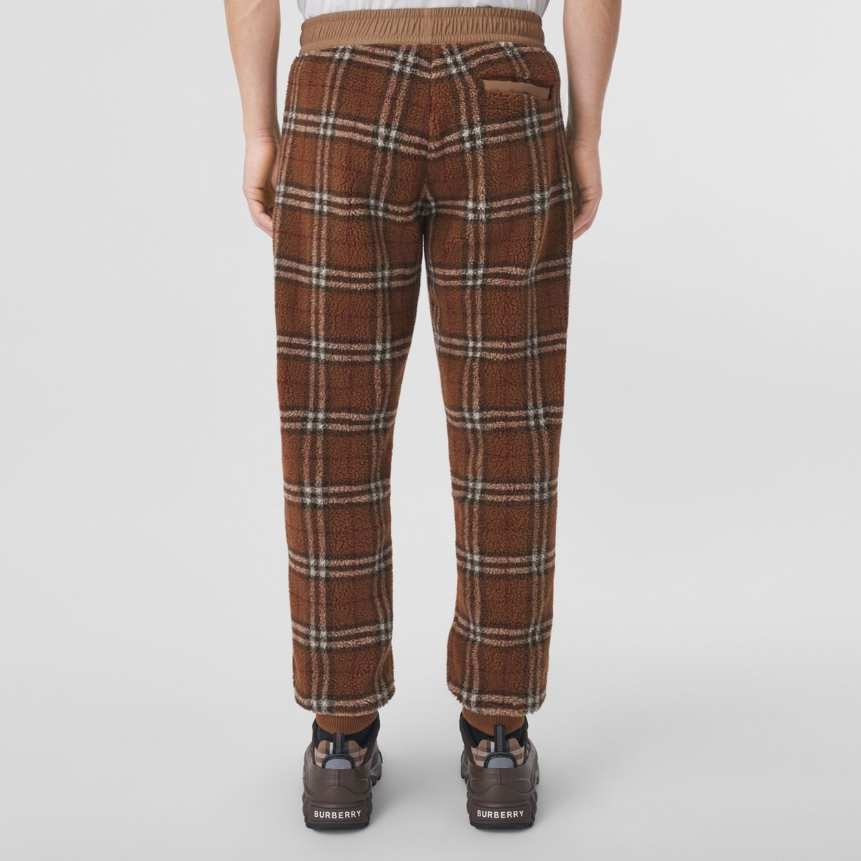 Vintage Check Fleece Jogging Pants - 4