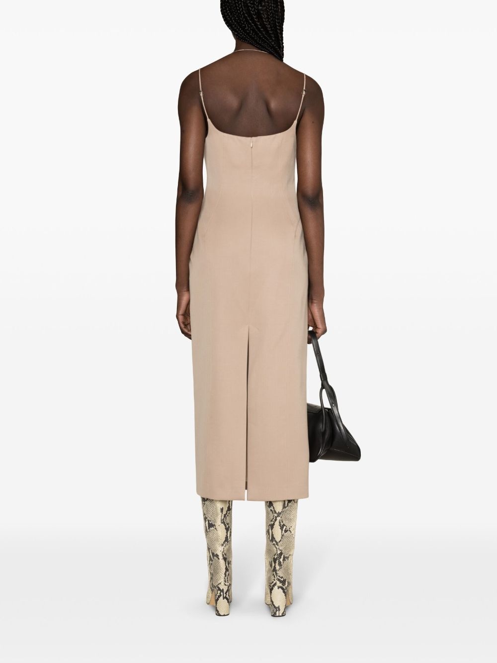 gabardine midi dress - 4