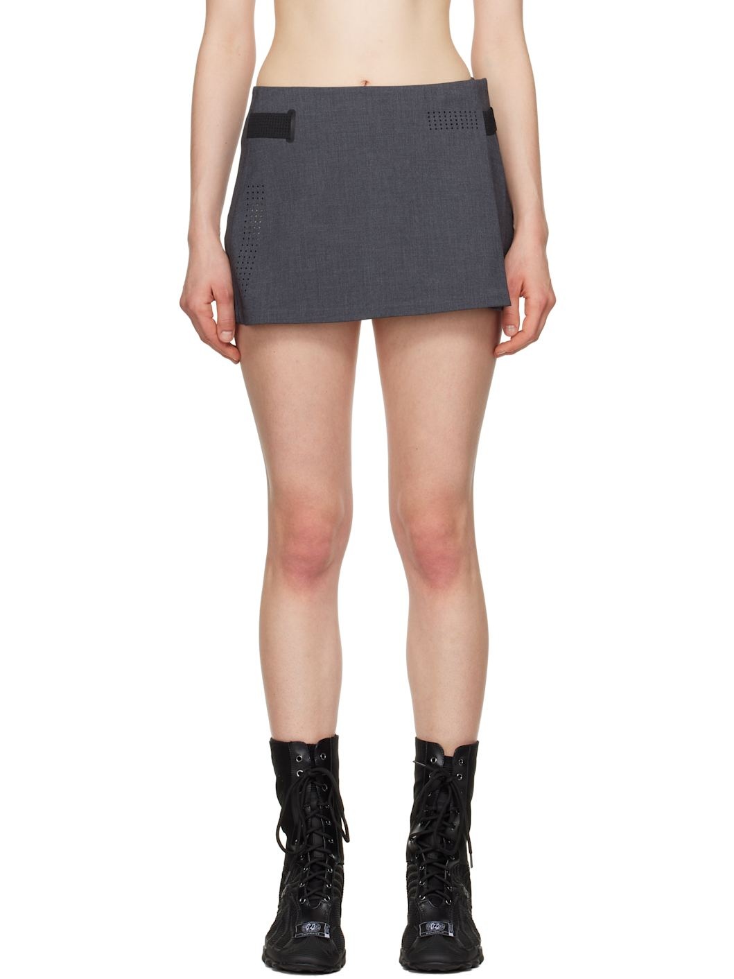 hyeon/pepper mini wrap skirt / gray（HYEON (ヘヨン) official