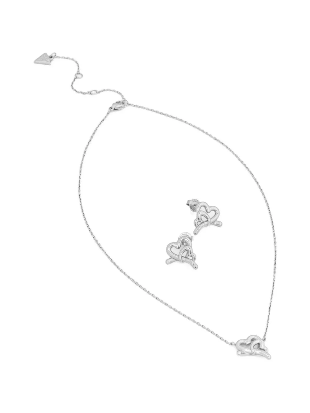 interlocking heart earrings and necklace (set of two) - 1