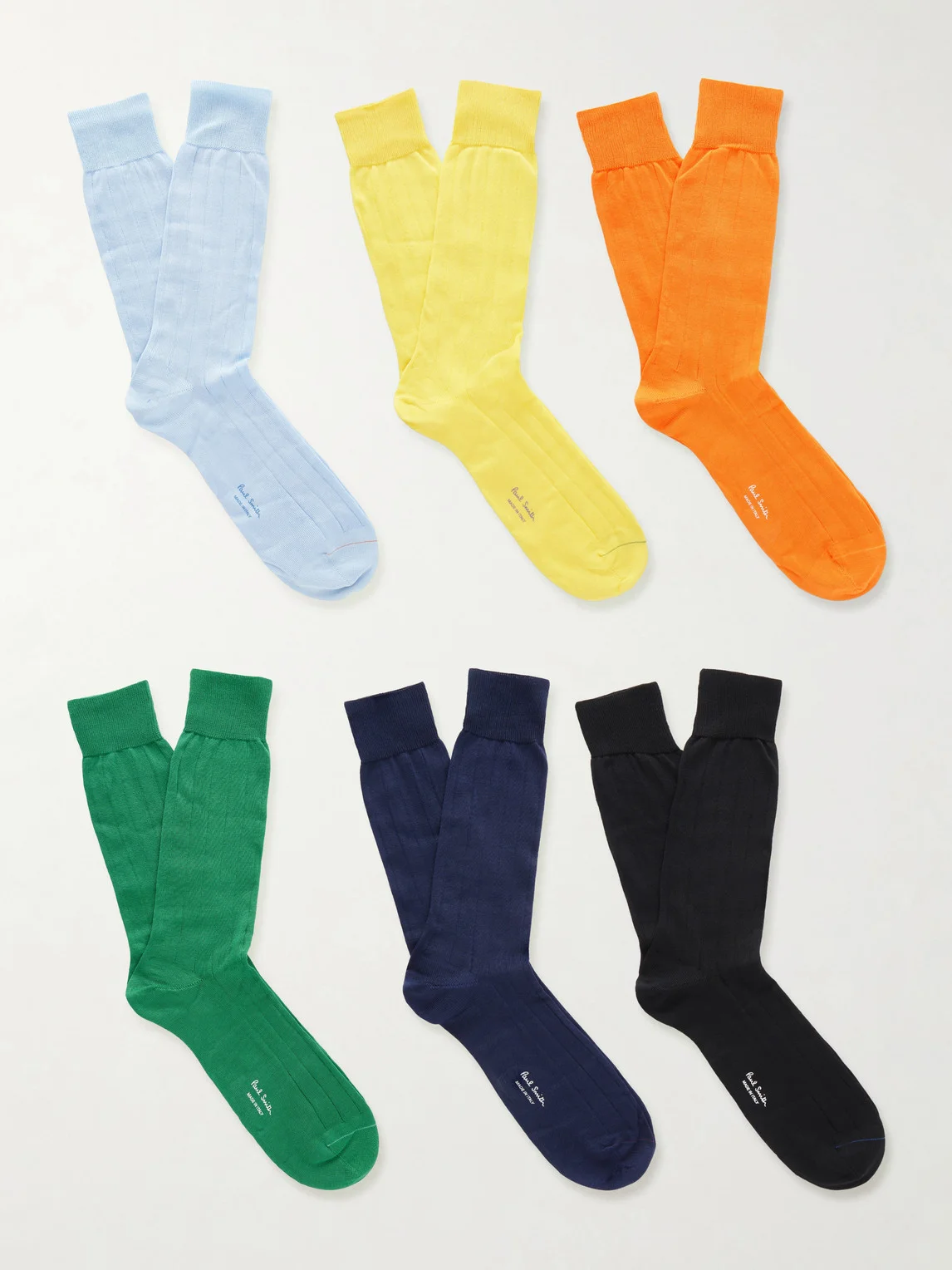 Pack of Six Cotton-Blend Socks - 1