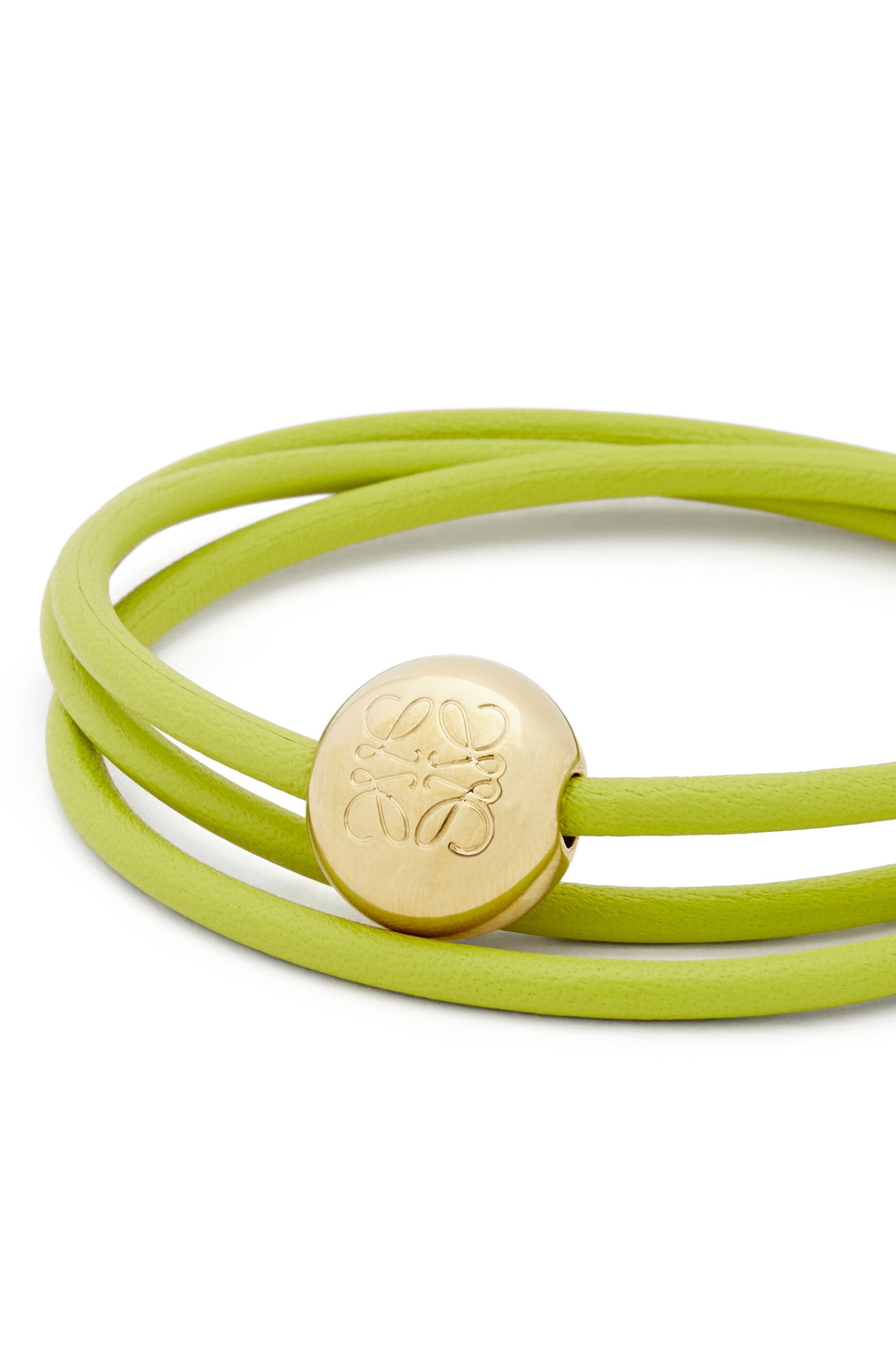 Pebble bracelet in calfskin and brass - 3