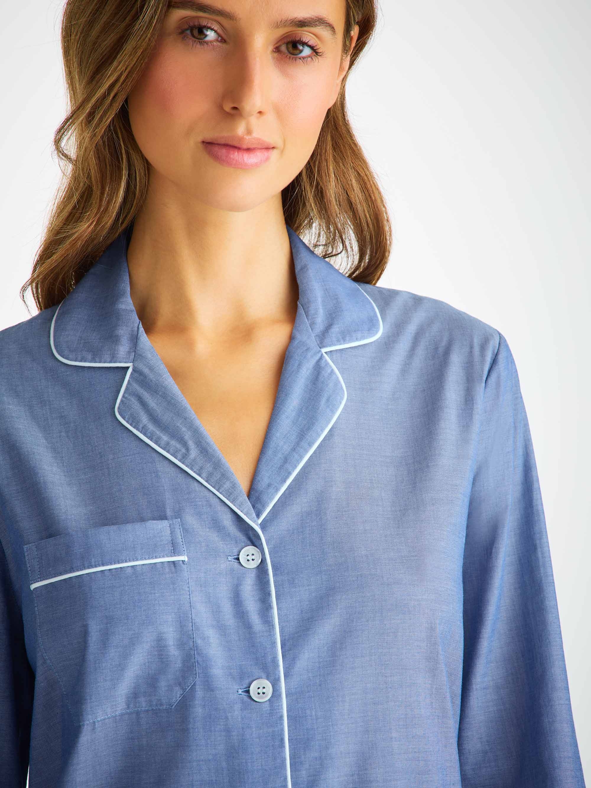 Women's Pajamas Amalfi Cotton Batiste Denim - 5