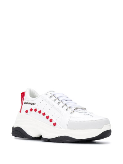 DSQUARED2 leather lace-up sneakers outlook