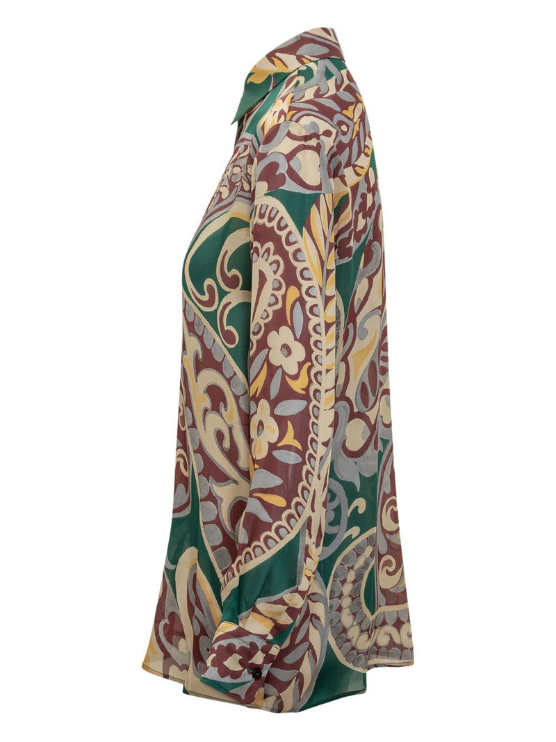 Etro paisley-print silk shirt outlook