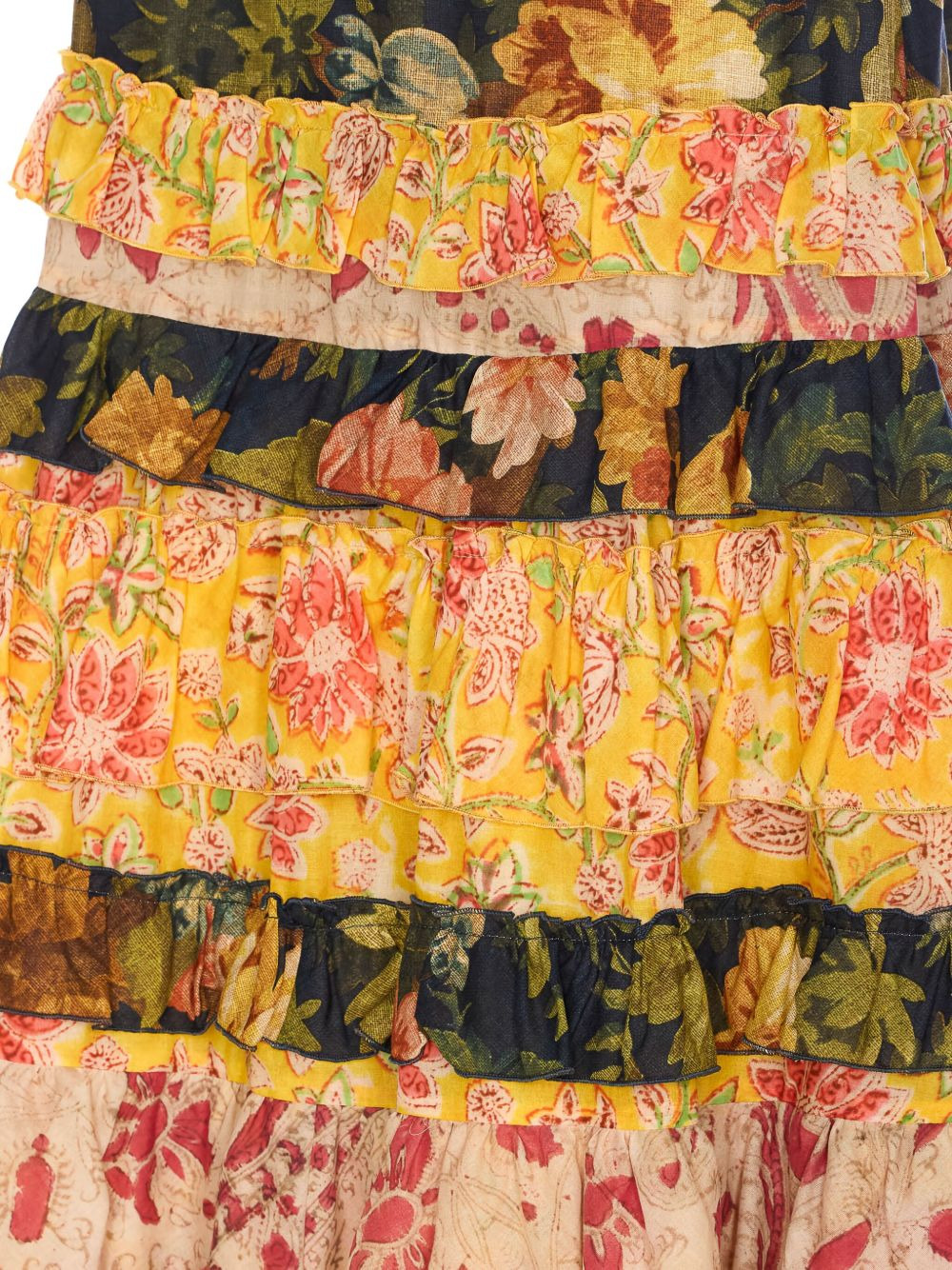 floral-print tiered skirt - 3
