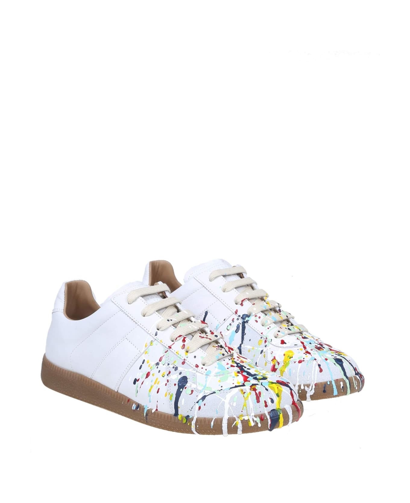 Leather Sneakers With Pollock Detail - 2