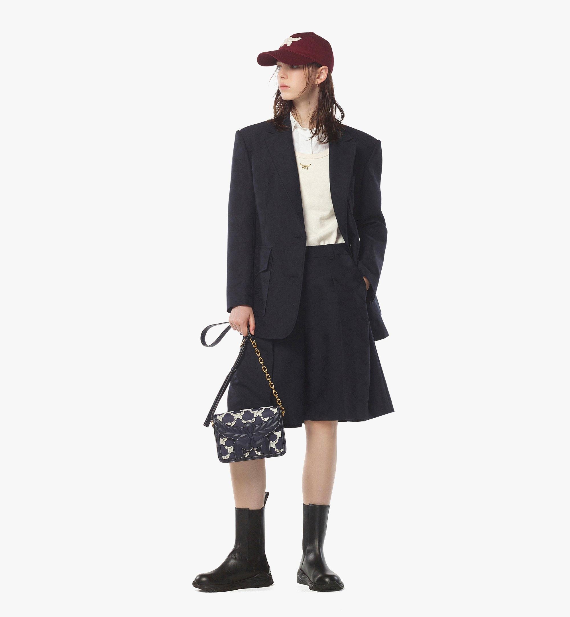 Himmel Crossbody in Leather and Laurel Flocking - 2