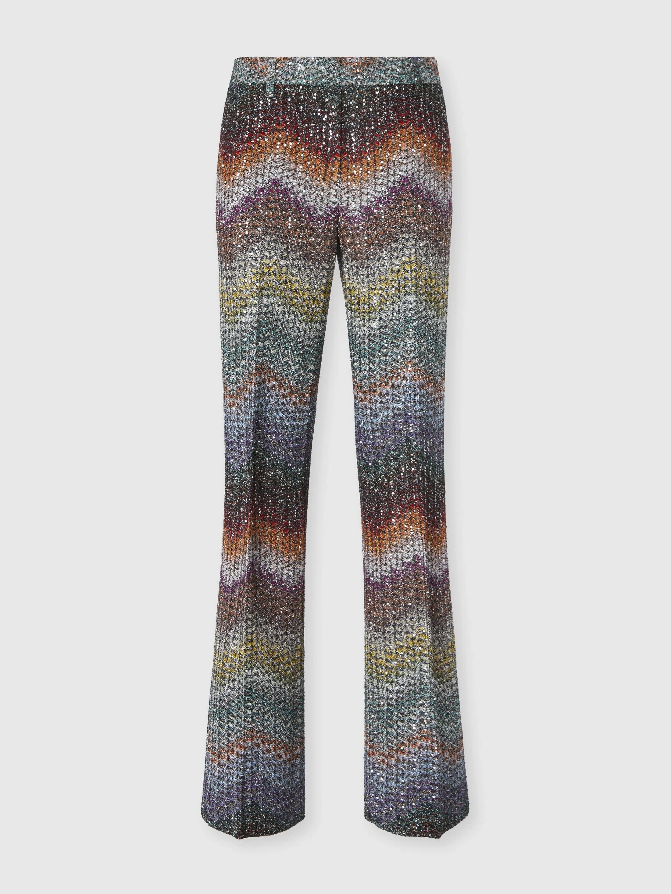Missoni Viscose Lamé Straight Trousers With Sequins in Green& Brown at Nordstrom - 1
