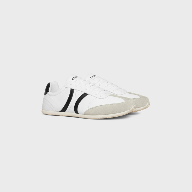 CELINE JOGGER LOW LACE-UP SNEAKER WITH TRIOMPHE SIGNATURE in CALFSKIN AND SUEDE CALFSKIN 2
