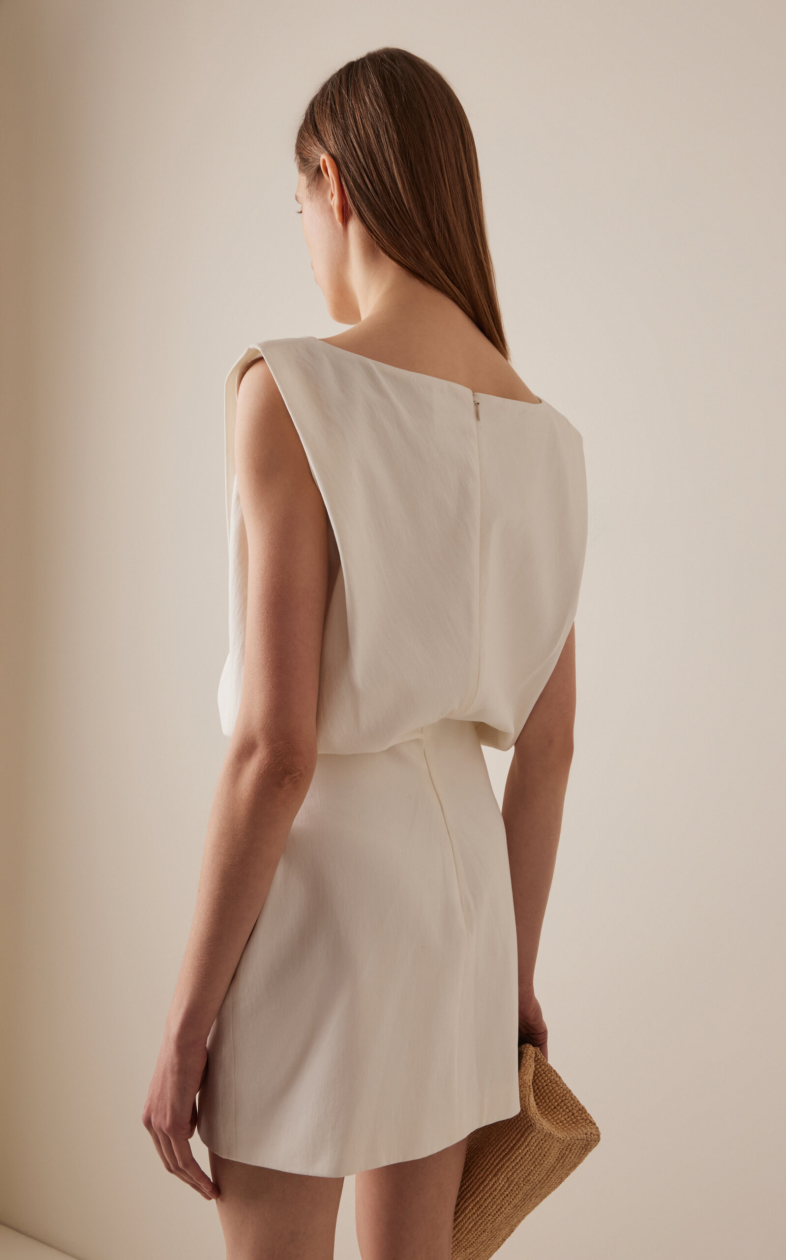 Toma Cotton-Canvas Dress white - 4