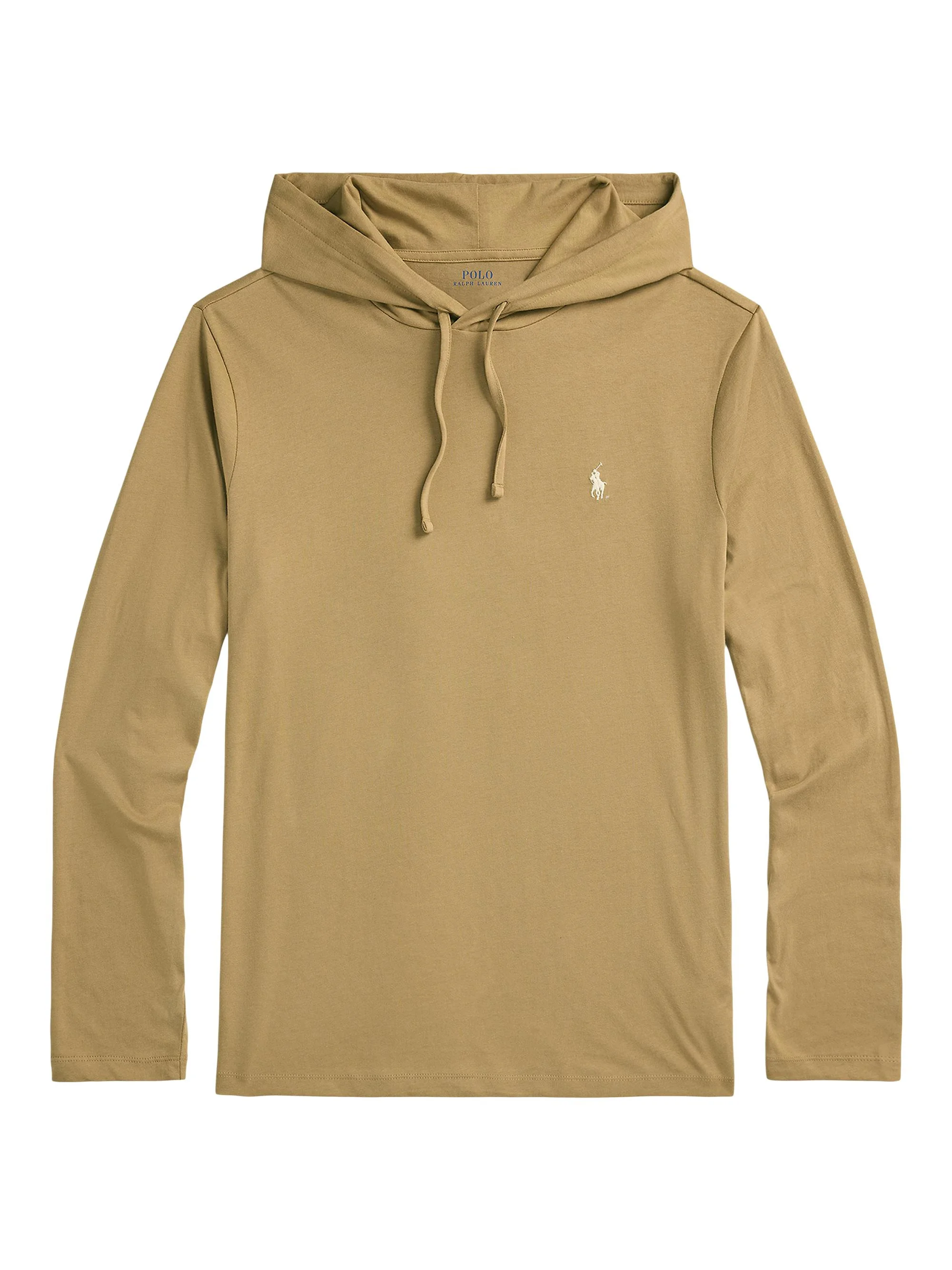 Men's Jersey Hooded T-Shirt - Cafe Tan - 1