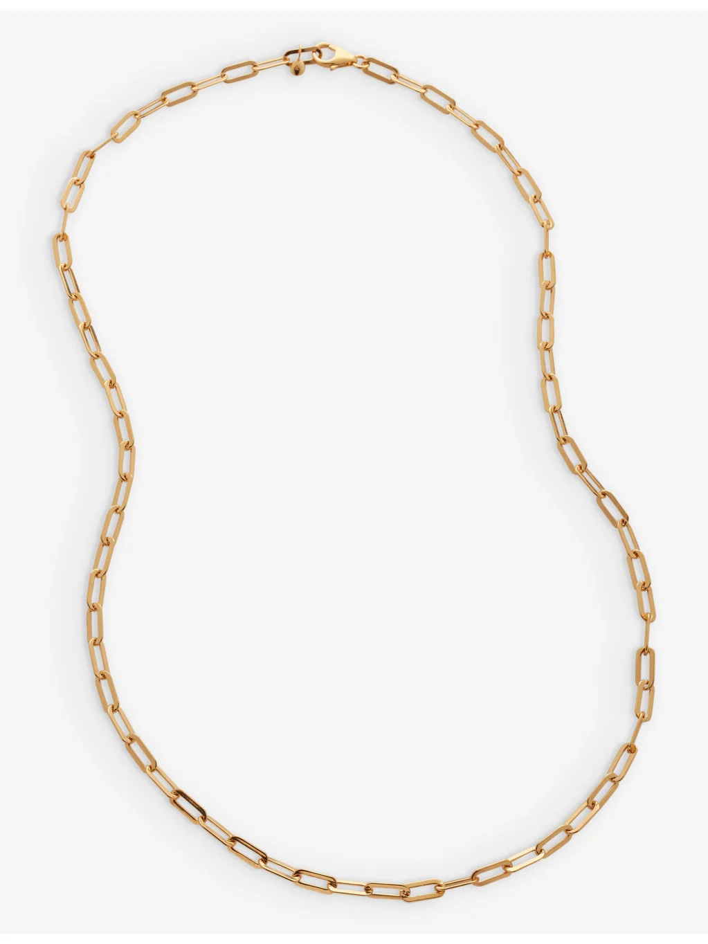 Paperclip-chain 18ct yellow gold-plated vermeil recycled sterling-silver necklace - 1