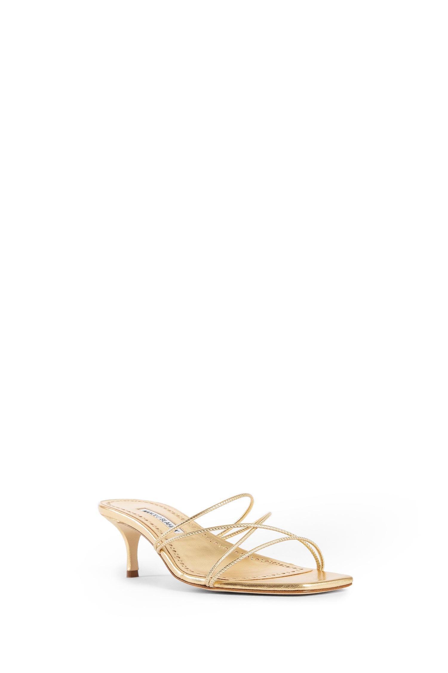 MANOLO BLAHNIK WOMAN GOLD SANDALS - 2