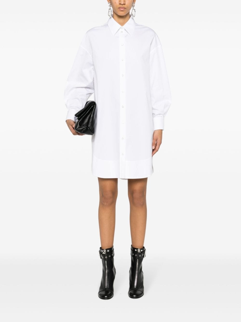 cotton-poplin shirtdress - 2