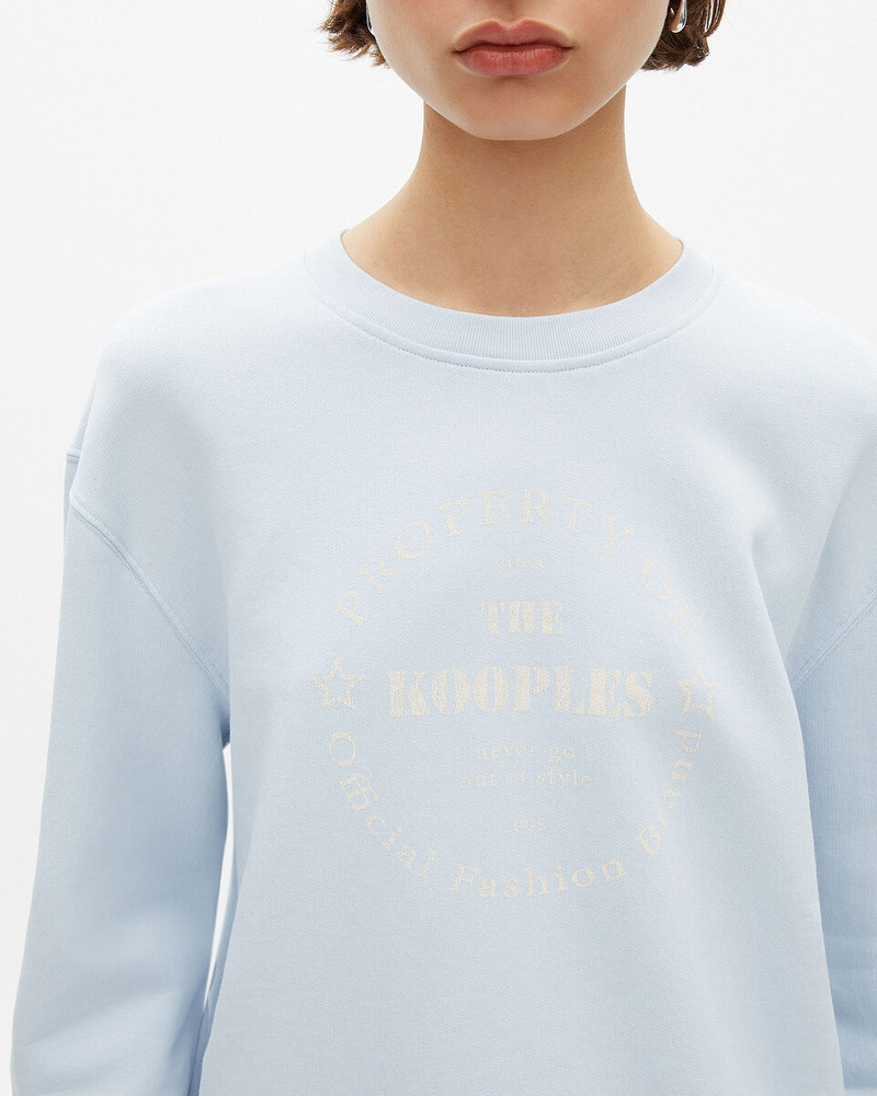 SWEATHSHIRT WITH LIGHT BLUE SCREEN PRINT 5