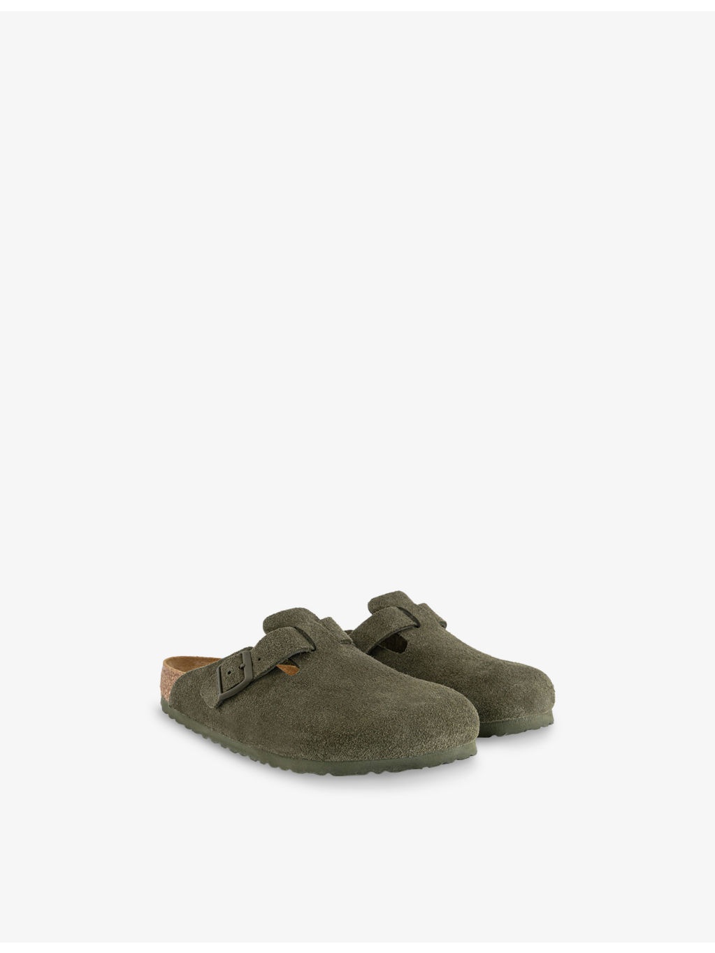 Boston Logo-Embossed Suede Clogs - 3