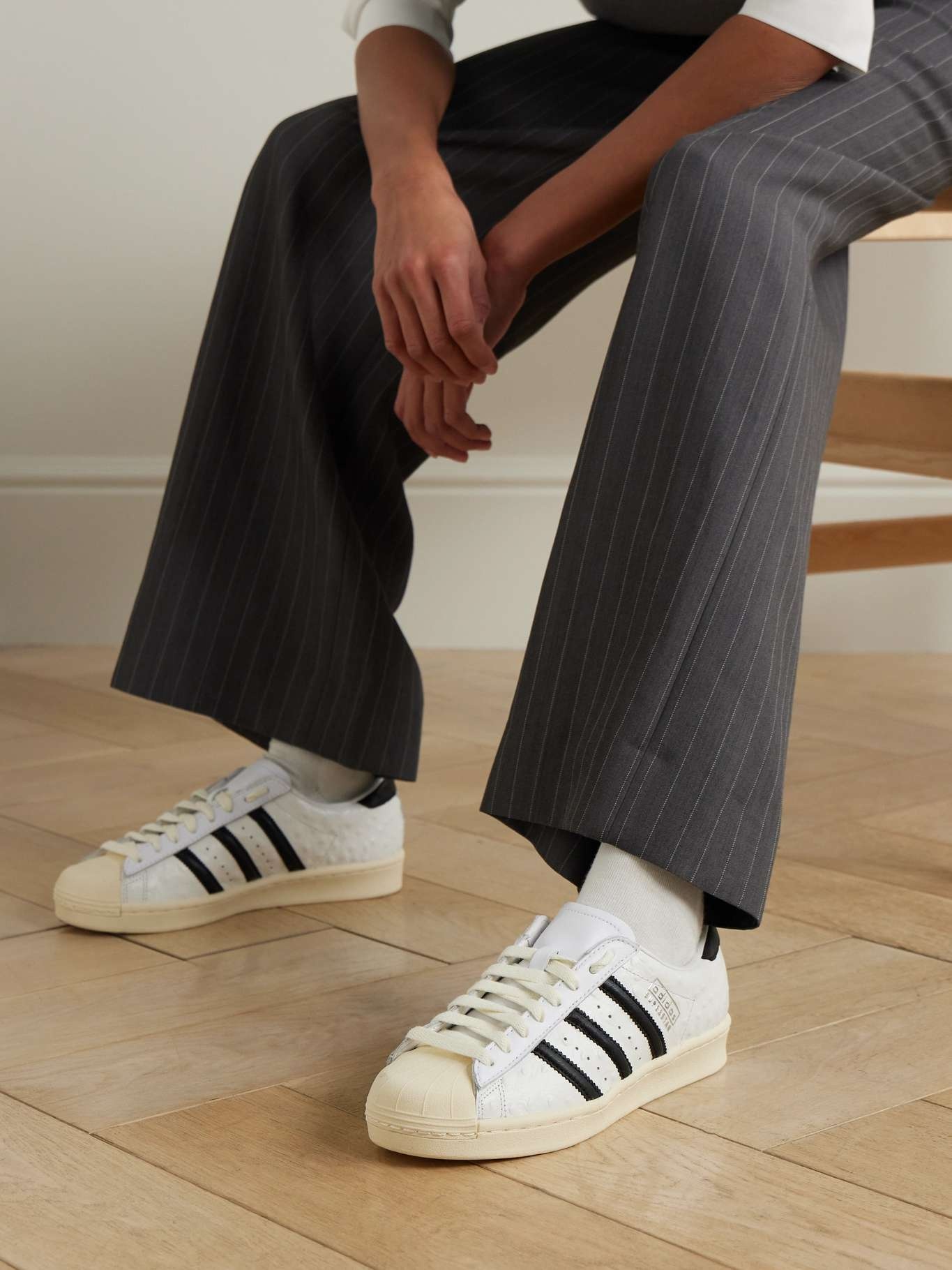 Superstar Vintage ostrich-effect leather sneakers White - 2