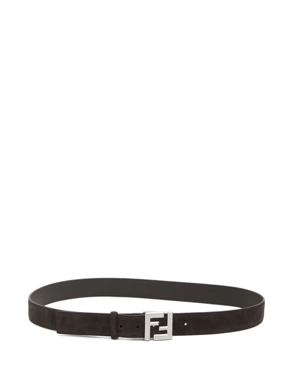 FF-buckle suede belt - 1