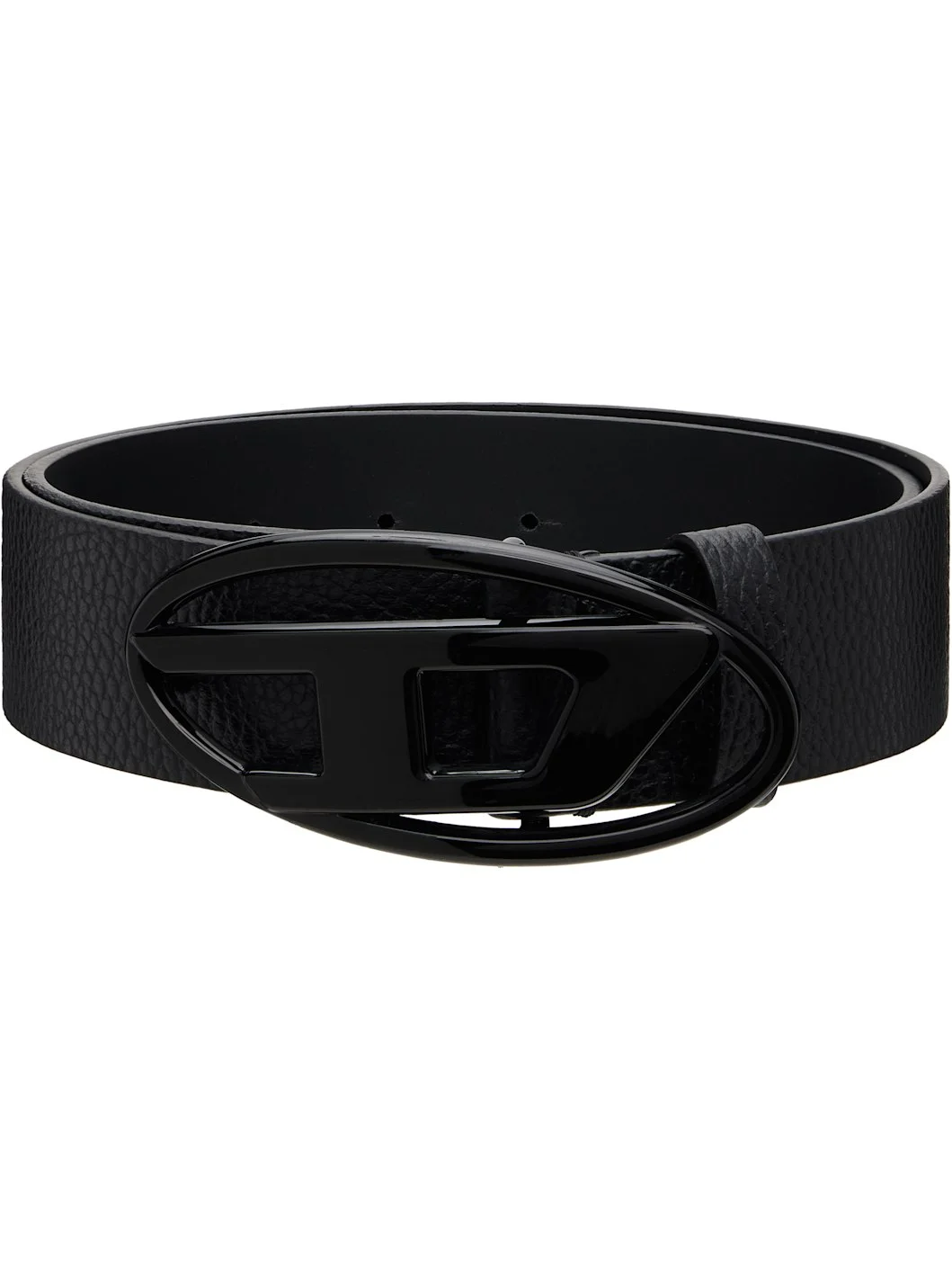 Black 4cm Leather Belt - 1