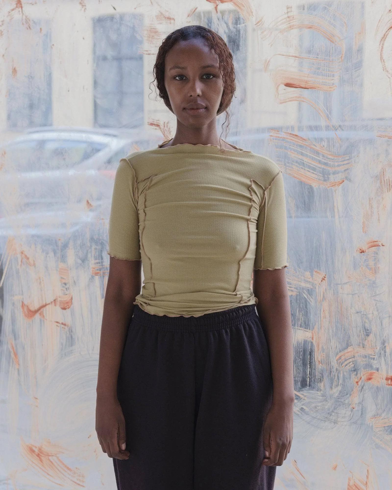 Omato 3/4 Tee Shirt - Fine Organic Cotton Rib - 1