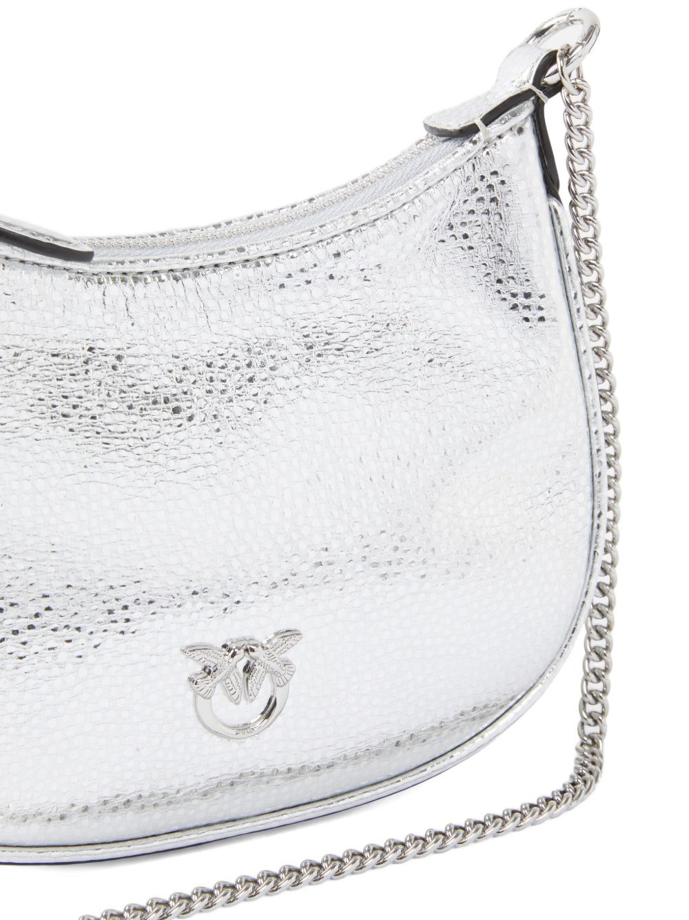 metallic leather shoulder bag - 3