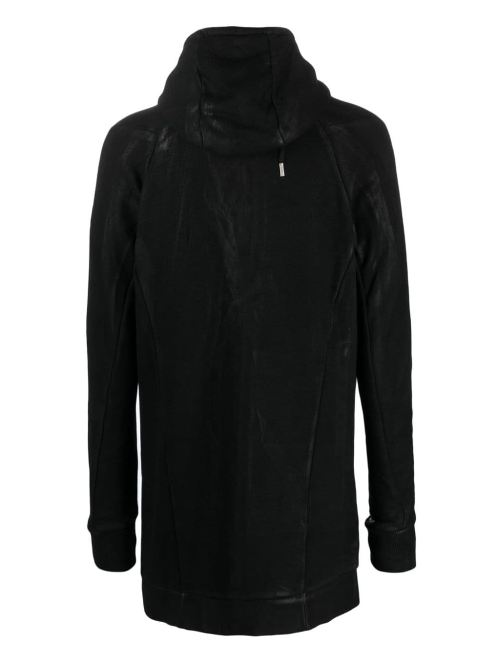 distressed-effect drawstring hooded jacket - 2