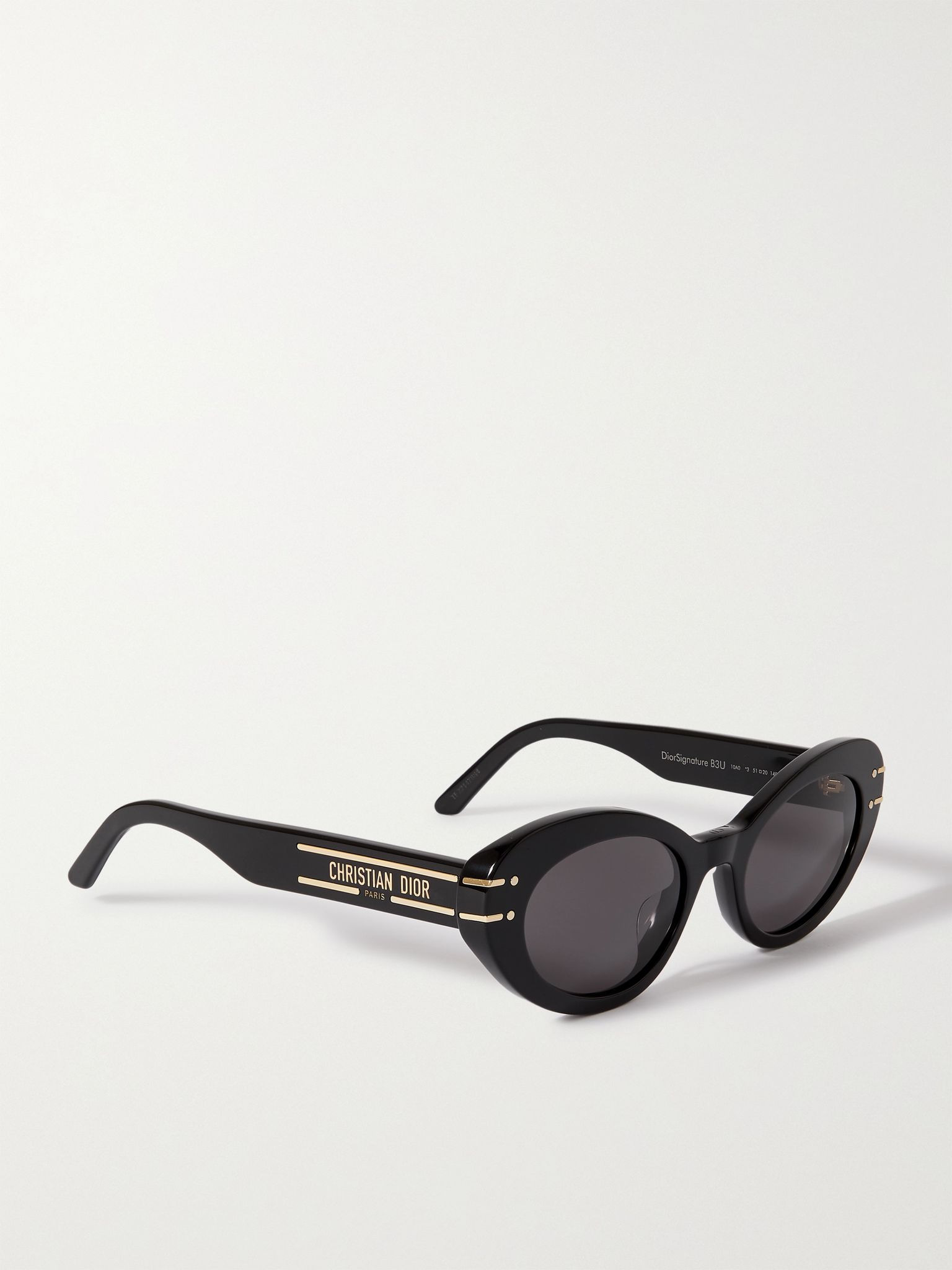 DiorSignature B3U cat-eye acetate and gold-tone sunglasses Black - 3