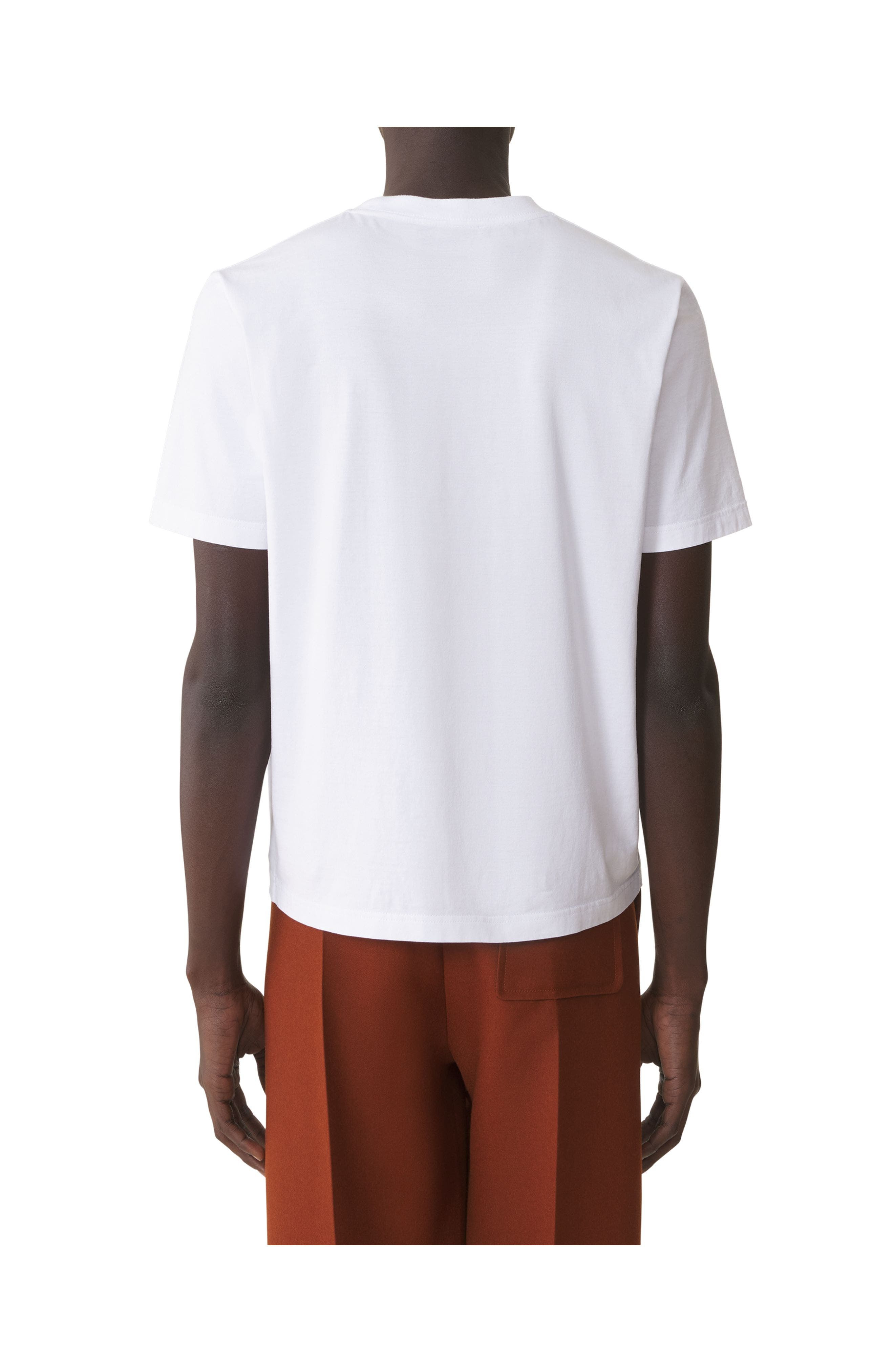 Lanvin Embroidered Cotton T-Shirt in Blanc Optique at Nordstrom - 4