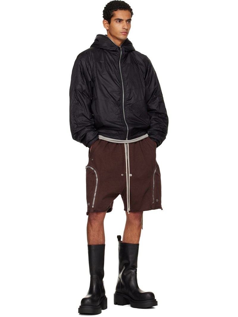 Rick Owens DRKSHDW Burgundy Concordians Bauhaus Shorts outlook