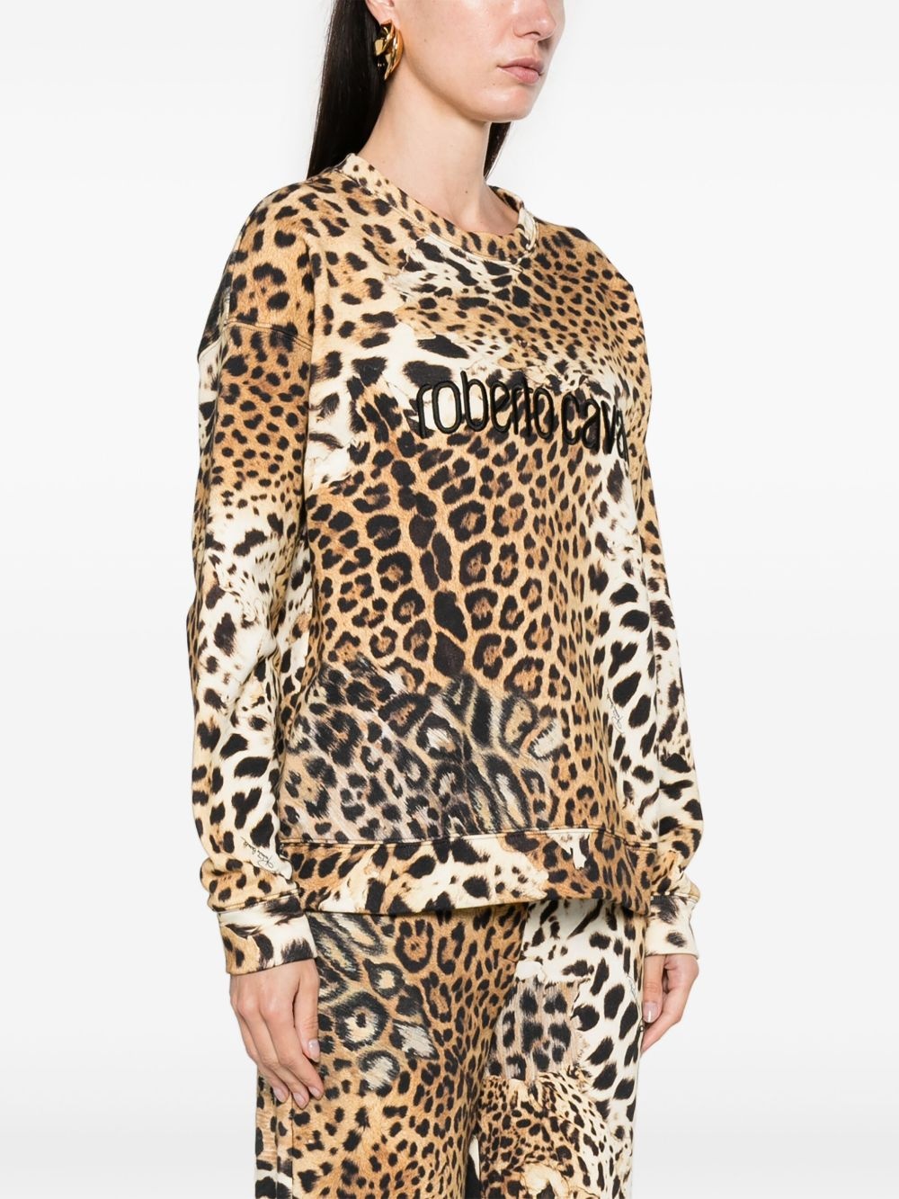 Jaguar Skin-print cotton sweatshirt - 3