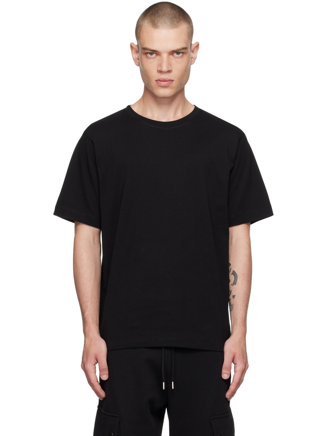 Black Regular Cotton T-Shirt - 1