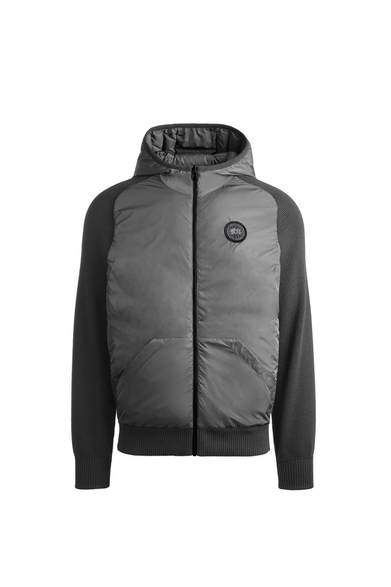 HYBRIDGE KNIT REVERSIBLE HOODY BLACK LABEL 1