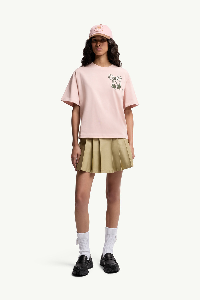 Moncler Embroidered Cherry Logo Cotton T-Shirt outlook