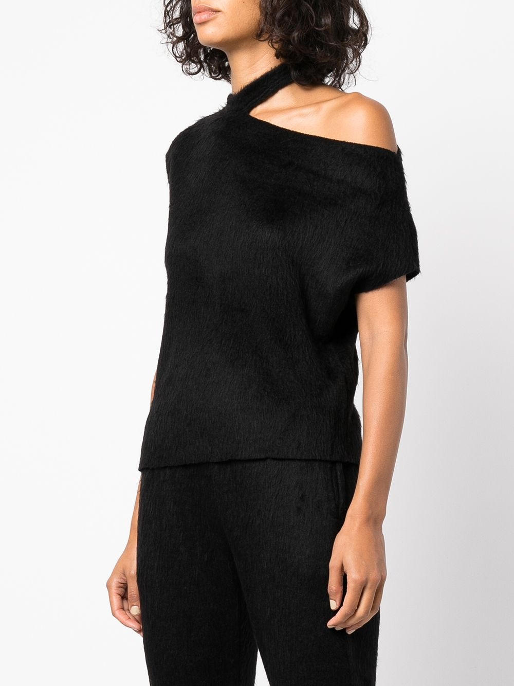 asymmetric cut-detail T-shirt - 3
