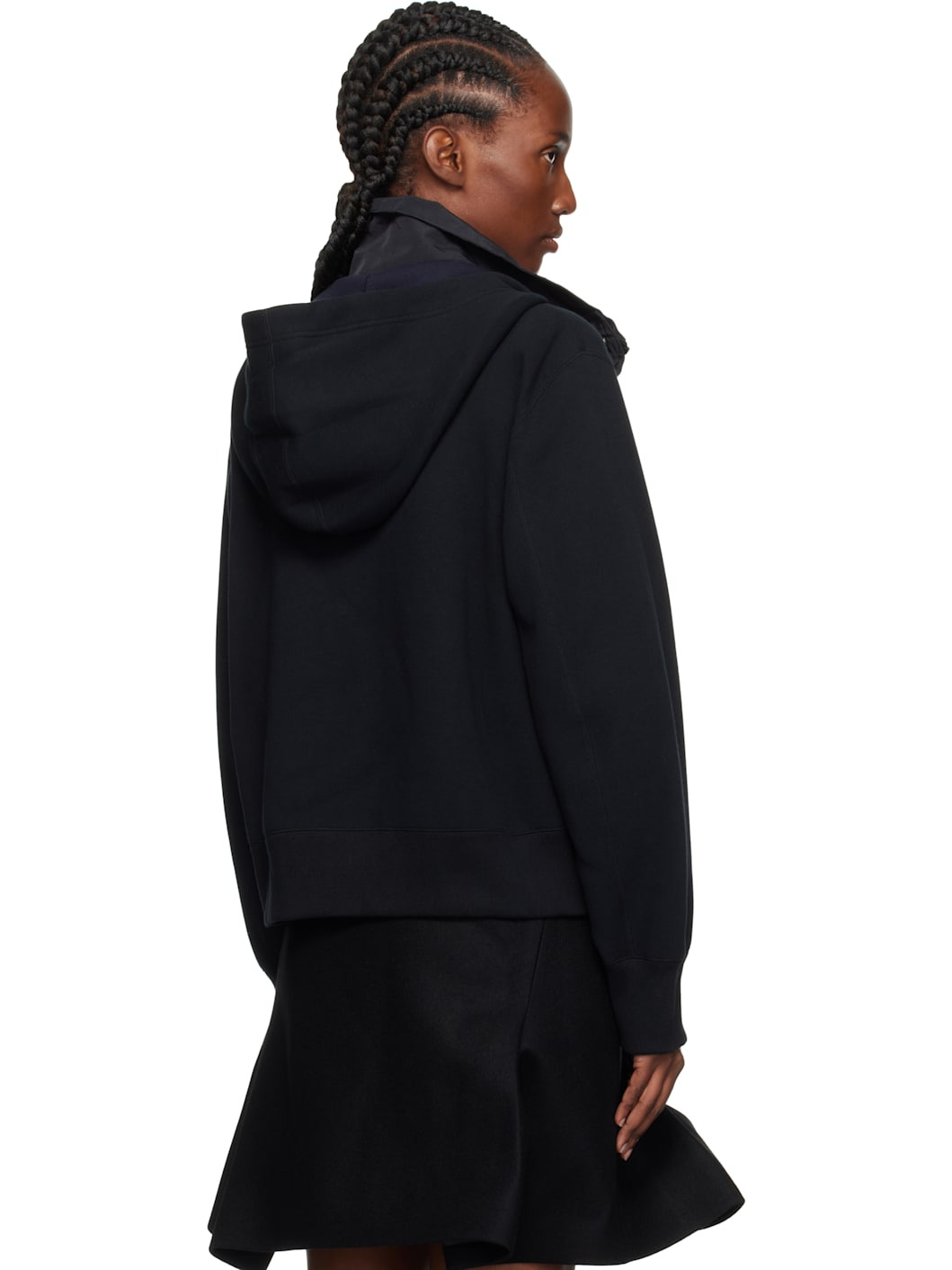Black Sponge Sweat x Grosgrain Hoodie - 3