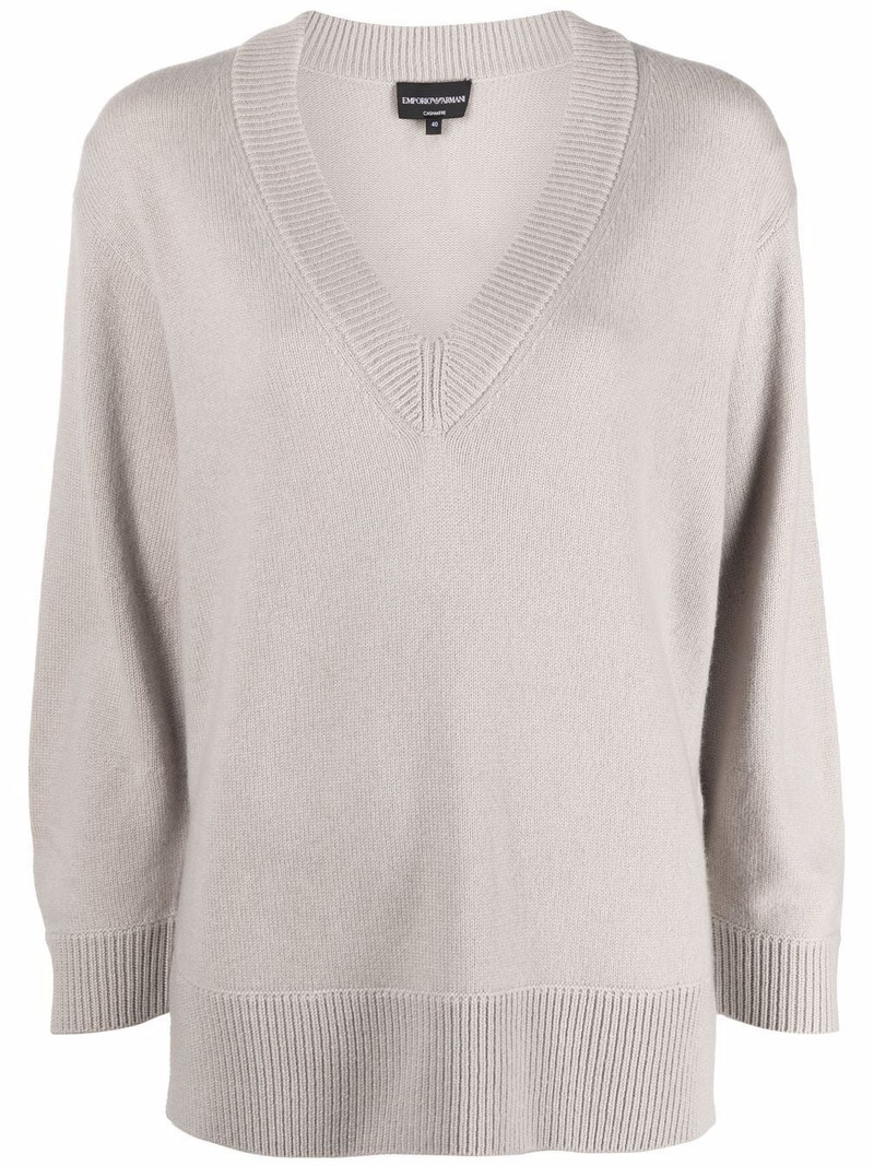V-neck cashmere jumper 1