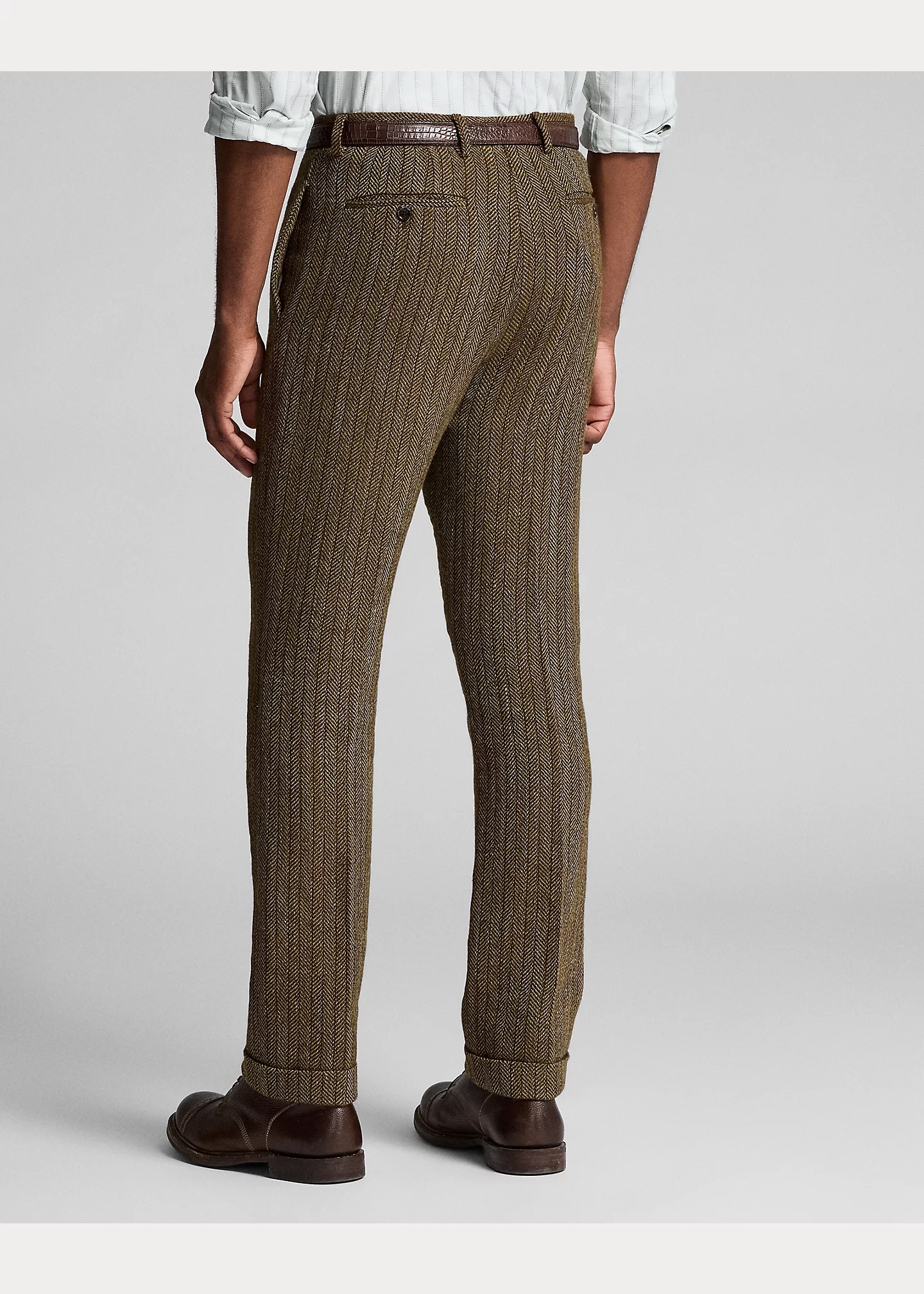 Slim Fit Herringbone Suit Trouser - 4