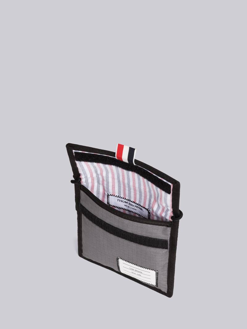 Ripstop Stripe Velcro Drawcord Neck Pouch 4