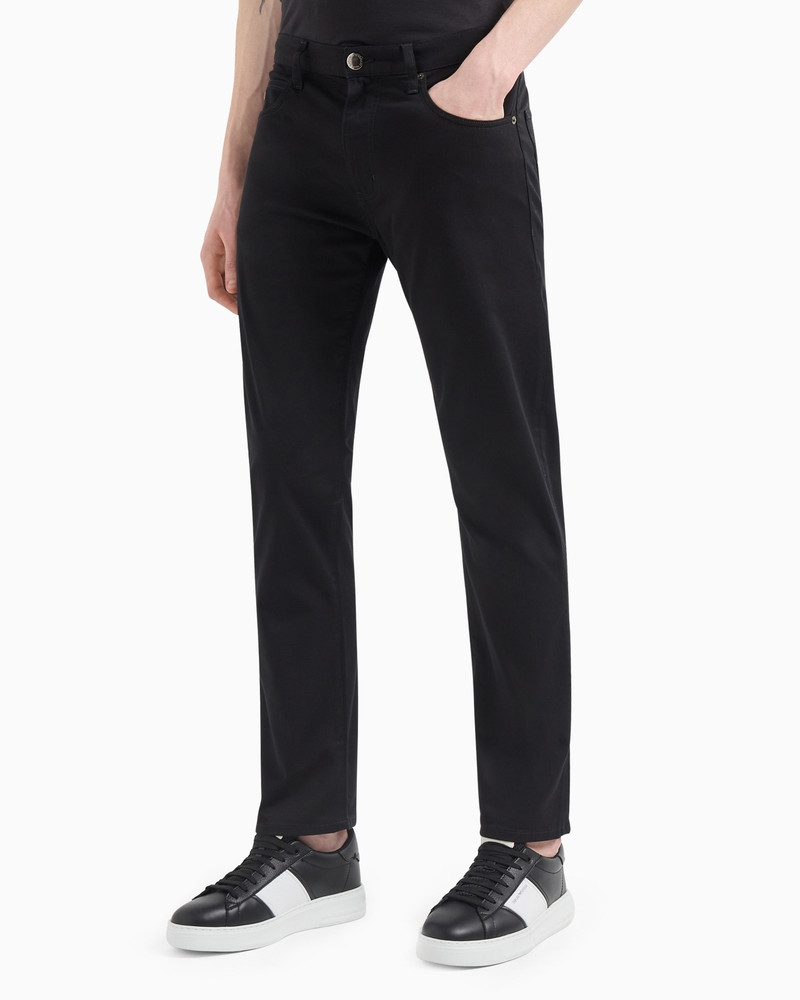 EMPORIO ARMANI J45 Regular-fit, stretch-gabardine jeans outlook