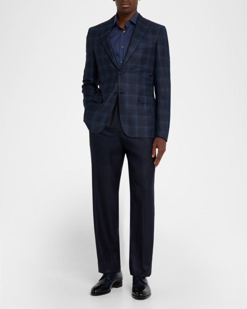 Brioni Men's Plaid Single-Breasted Blazer Jacket outlook