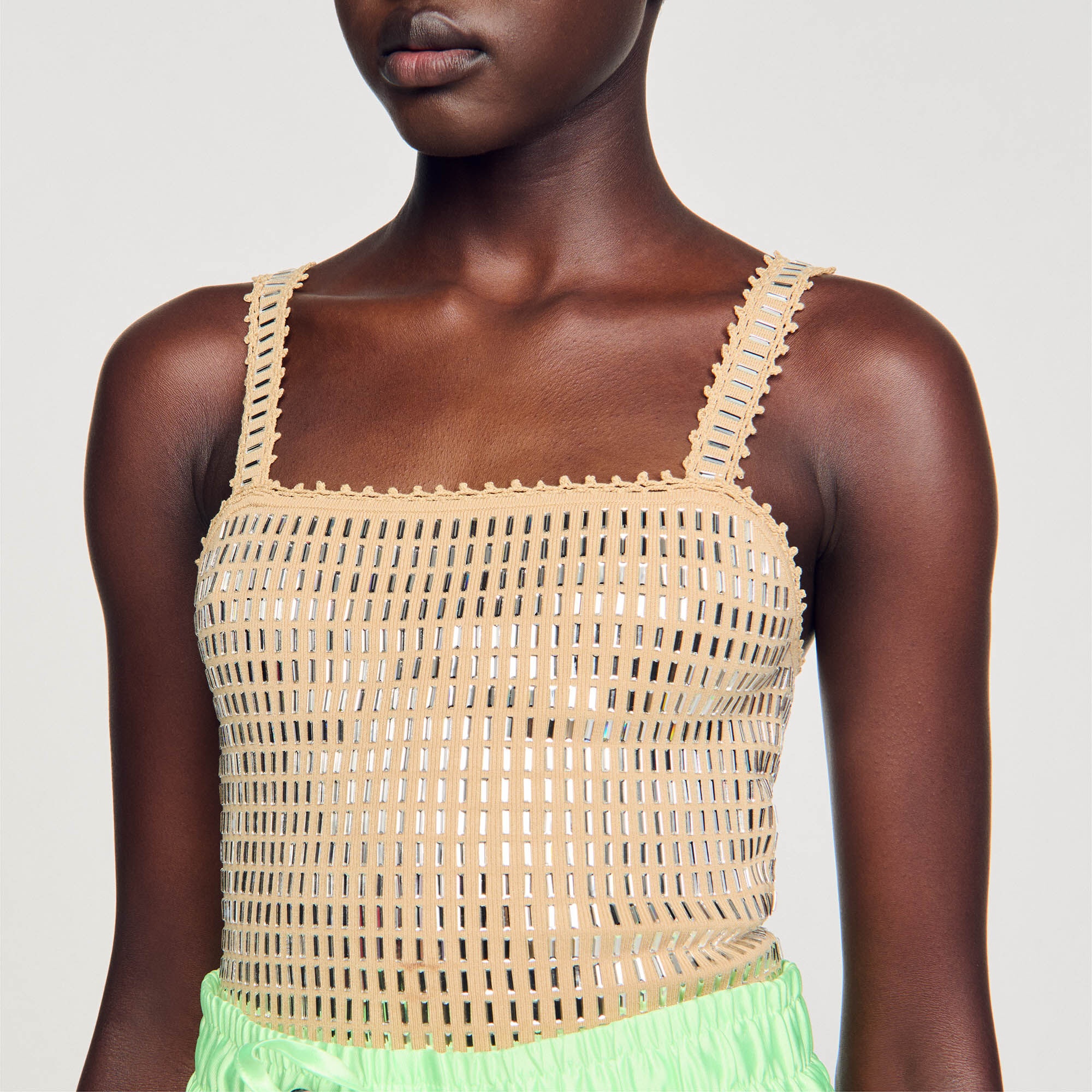 RHINESTONE CROP TOP - 4