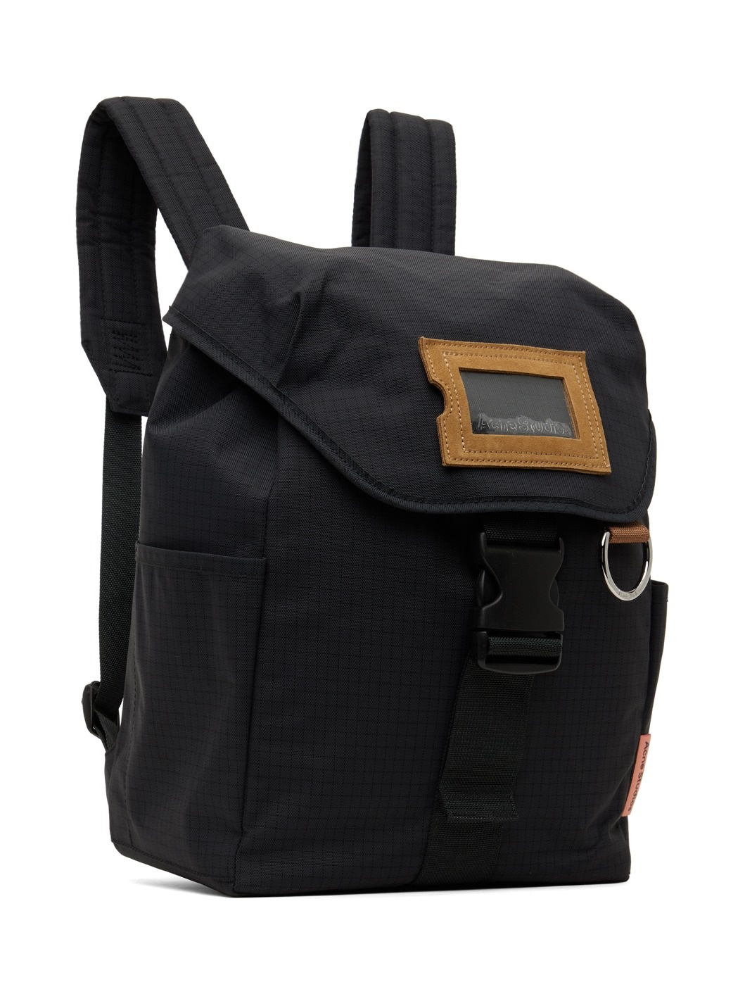 Black Ripstop Nylon Backpack - 2
